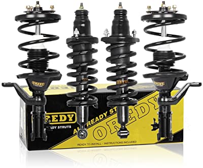 OREDY Struts 4PCS Full Set Front Rear Shocks and Struts Complete Shocks Struts Assembly 171433 171434 171340R 171340L Coil Spring Struts Kit Compatible with Civic 01 02 03 04 05 Shocks Struts Assembly