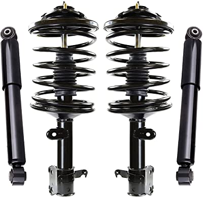 
Detroit Axle - Front Struts w/Coil Springs + Rear Shock Absorbers Replacement for Acura MDX Honda Pilot - 4pc Set