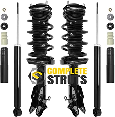 COMPLETESTRUTS - Front Complete Strut Assemblies with Coil Springs and Rear Shock Absorbers Replacement for 2006-2011 Honda Civic Sedan - Set of 4