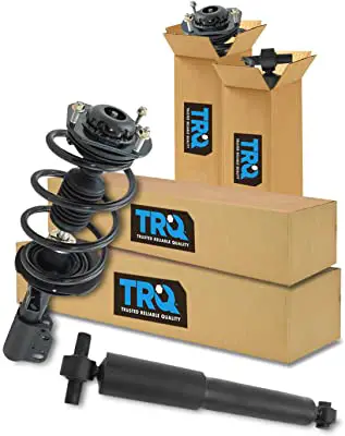 TRQ Front Complete Loaded Strut Spring Assembly & Rear Shock Absorber 4 Piece Kit Set