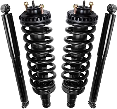 Detroit Axle - Front Struts Rear Shocks Replacement for Buick Rainier Chevy Trailblazer SSR GMC Envoy Olds Bravada Saab 9-7X - 4pc Set, Best Shocks and Struts for Chevy Trailblazer