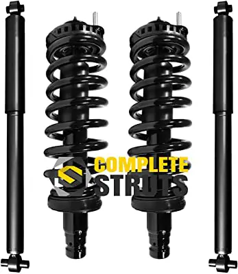 COMPLETESTRUTS - Front Complete Strut Assemblies with Coil Springs and Rear Shock Absorbers Replacement for 2002-2009 Chevrolet Trailblazer - Set of 4