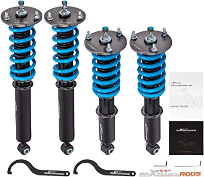 maXpeedingrods Coilover Adjustable for Lexus LS400 XF10 for Toyota Celsior 1990-1994, Spring Shock Absorber with 24 Damping Level Setting, Amortiguador Suspension Kit Struts Lowering Kit Upgraded