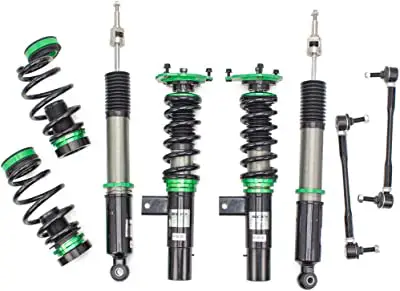Rev9 R9-HS2-033_7 Hyper-Street II Coilover Suspension Lowering Kit, Mono-Tube Shock w/ 32 Click Rebound Setting, Full Length Adjustable, compatible with Volkswagen GTI (MK6) 2010-14